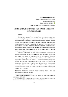 Monumental Painting By Hovhannes Minassian In Public Spaces
