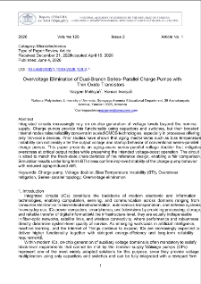 Overvoltage Elimination of Dual-Branch Series&ndash;Parallel Charge Pumps with Thin Oxide Transistors