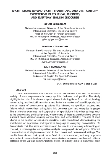 Sport Idioms Beyond Sport: Traditional and 21st-Century Expressions in Political, Business, and Everyday English Discourse