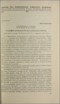 О специфике углеродного питания кулбеньковых бактерий