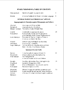 Բովանդակութիւն; Table of Contents