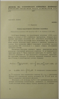 Спектр ондуляторного излучение в волноводе