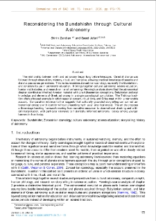 Reconsidering the Bundahishn through Cultural Astronomy