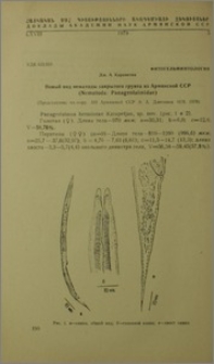 Новый вид нематоды закрытого грунта из армянской ССР (Nematoda: Panagrolaimidae)