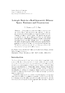 Isotropic Basis in a Real Symmetric Bilinear Space: Existence and Construction