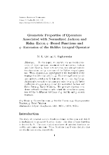 Geometric Properties of Operators Associated with Normalized Jackson andHahn&ndash;Extonq&minus;Bessel Functions andq&minus;Extension of the Hohlov Integral Operator