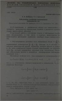Собственные колебания неоднородных вязкоупругих тел