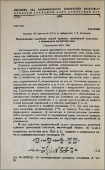 Вынужденные колебания тонкой идеально проводящей пластинки в продольном магнитном поле