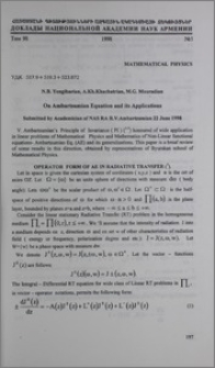 On Ambartsumian Equation and its Applications
