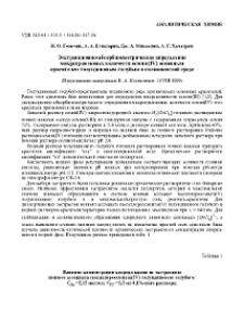 Экстракционно-абсорбциометрическое определение микрограммовых количеств осмия (IV) основным красителем толуидиновым голубым в солянокислой среде