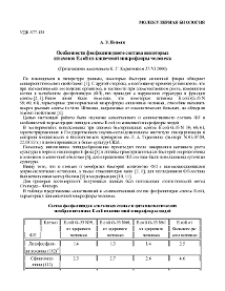 Особенности фосфолипидного состава некоторых штаммов E.coli из кишечной микрофлоры человека