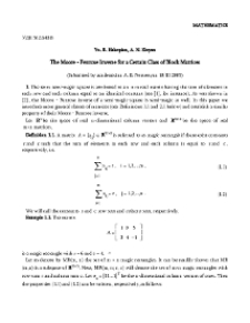The Moore - Penrose Inverse for a Certain Class of Block Matrices