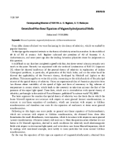 Generalized Non-linear Equations of Magnetohydrodynamical Media