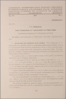 Some Constructions of N-polynomials over Finite Fields