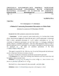 A Method of Constructing Permutation Polynomials over Finite Fields