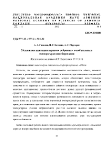 Механизмы адаптации куриного эмбриона к колебательным температурам инкубирования