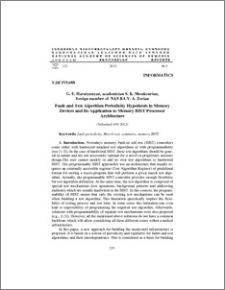 Fault and Test Algorithm Periodicity Hypothesis in Memory Devices and Its Application to Memory BIST Processor Architecture