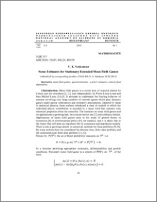 Some Estimates for Stationary Extended Mean Field Games