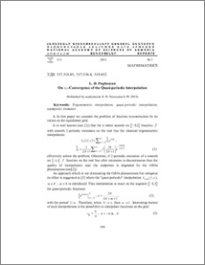 On L2 -Convergence of the Quasi-periodic Interpolation