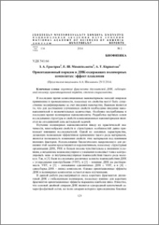 Ориентационный порядок в ДНК-содержащих полимерных композитах: эффект плавления