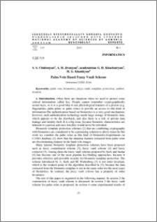 Palm-Vein Based Fuzzy Vault Scheme