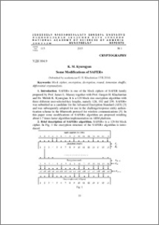 Some Мodifications of SAFER+
