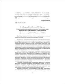 Взаимосвязь спонтанной активности мочевого пузыря и ритмогенеза приграничных к нему органов