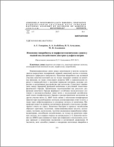 Изменение микробиоты и морфогистохимические сдвиги у мышей под воздействием декстран сульфата натрия
