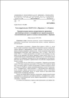 Сравнительная оценка декоративности древесных растений различного географического происхождения и таксономических групп в зеленых насаждениях г. Еревана