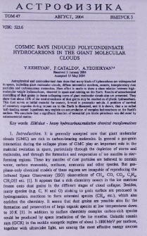 Cosmic rays induced polycondensate hydrocarbons in the giant molecular clouds