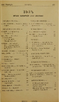 Սիոն. Ցանկ նիւթոց 1956 տարւոյ