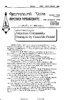 Armenian community outraged bj Genocide Denial