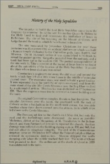 History of the Holy Sepulchre
