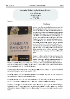 Armenian Bankers in the Ottoman Empire