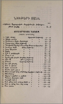 Նիւթերի ցանկ