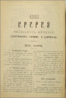 Ցանկ նիւթոց 1898 թ.-ի