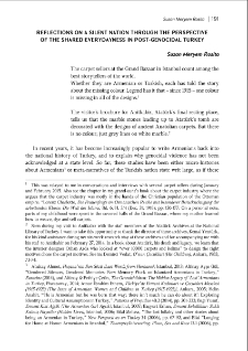 Reflections on a Silent Nation through the Perspective of the Shared Everydayness in Post-genocidal Turkey