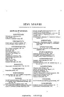 Ցանկ նիւթոց