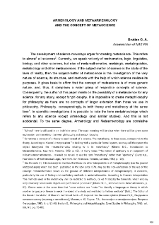 Armenology and Metaarmenology and the concept of metascience