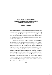 Historical truth against Turkish-Azerbaijani falsifications in Information warfare