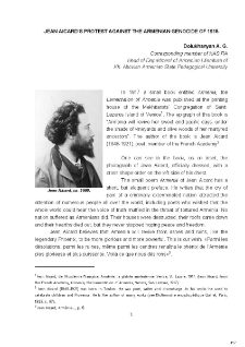 Jean Aicard's protest against the Armenian Genocide of 1915