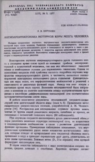 Ангиоархитектоника моторной коры мозга человека