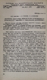 Изучение некоторых показателей естественного иммунитета у женщин с токсикозом беременных