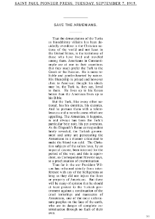 Save the Armenians (Saint Paul Pioneer Press, 1915-09-07)