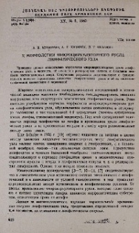 К морфологии микроциркуляторного русла лимфатического узла