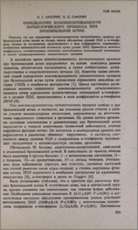 Определение компенсированности патологического процесса при бронхиальной астме