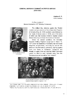 General Andranik Ozanian’s activities abroad (1919-1927)