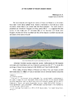 At the summit of Mount Ararat-Masis