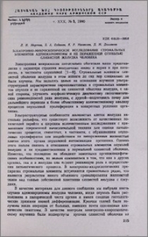 Электронно-микроскопическое исследование стромальных элементов аденокарциномы и не пораженной опухолью слизистой желудка человека