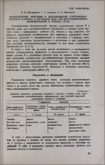 Распределение, фиксация и депонирование стрептококка группы В ( L - форма ) в организме крыс при внутрибрюшинном инфицировании в течение суток